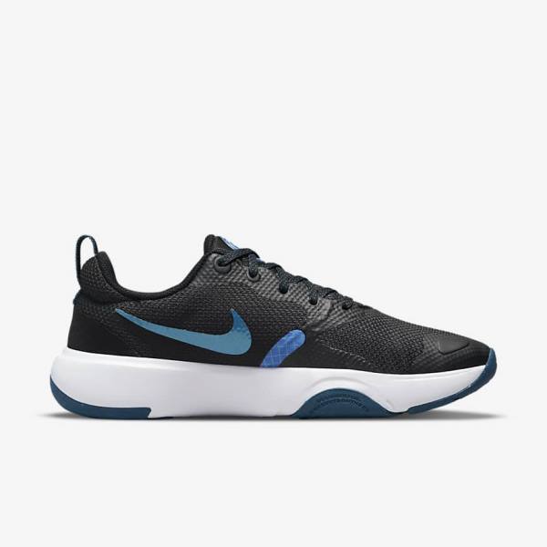 Women's Nike City Rep TR Training Shoes Black / Blue / White | NK475MTJ