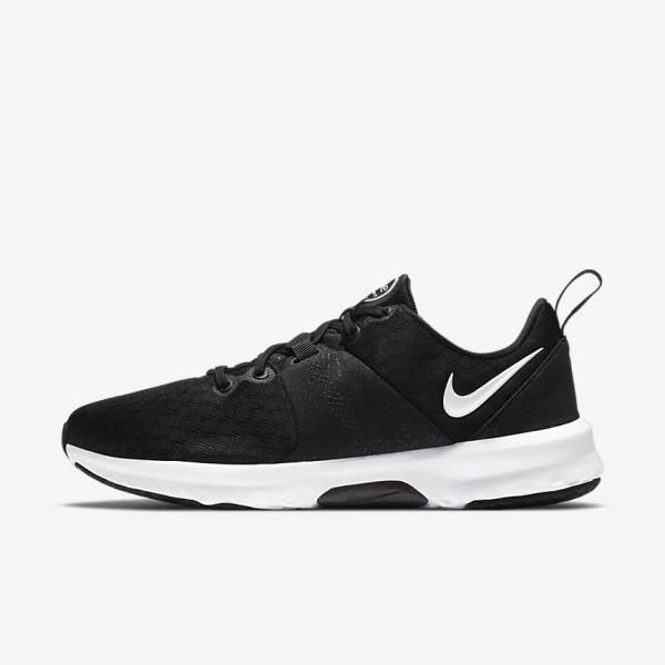 Women\'s Nike City Trainer 3 Training Shoes Black / Dark Grey / White | NK407NLK