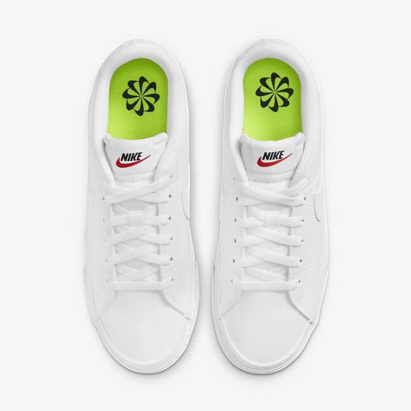 Women's Nike Court Legacy Next Nature Trainers White / Black / White | NK190ASI