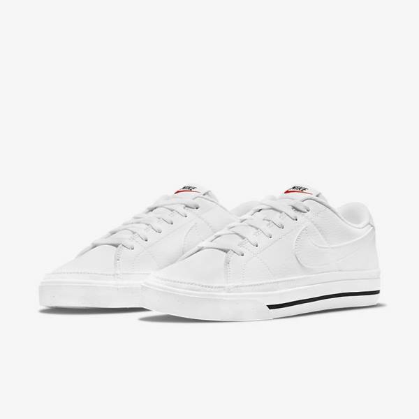 Women's Nike Court Legacy Next Nature Trainers White / Black / White | NK190ASI