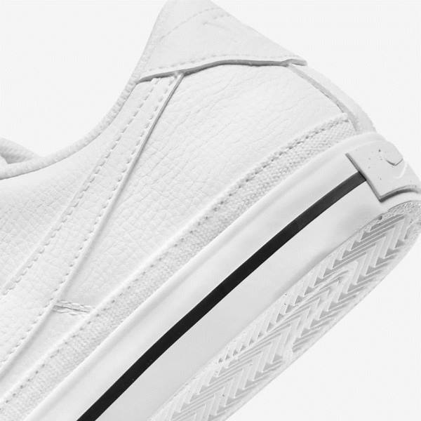 Women's Nike Court Legacy Next Nature Trainers White / Black / White | NK190ASI