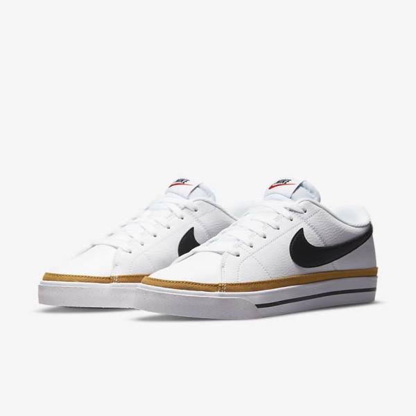 Women's Nike Court Legacy Next Nature Trainers White / Orange / Black | NK736EGP