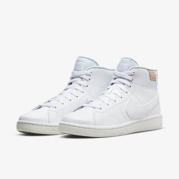 Women's Nike Court Royale 2 Mid Trainers White | NK463QSK