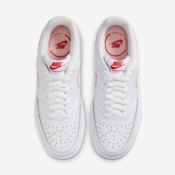 Women's Nike Court Vision LO Trainers White / Red | NK361LCZ