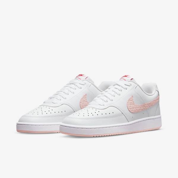 Women's Nike Court Vision LO Trainers White / Red | NK361LCZ