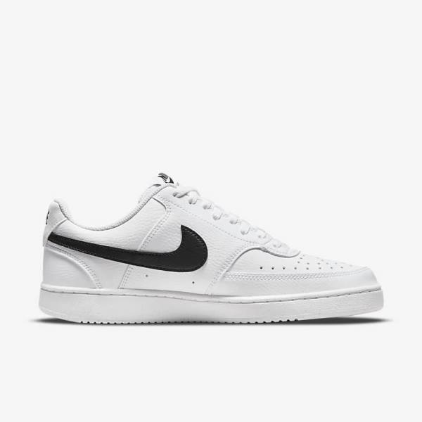 Women's Nike Court Vision Low Next Nature Trainers White / Black | NK294ETN