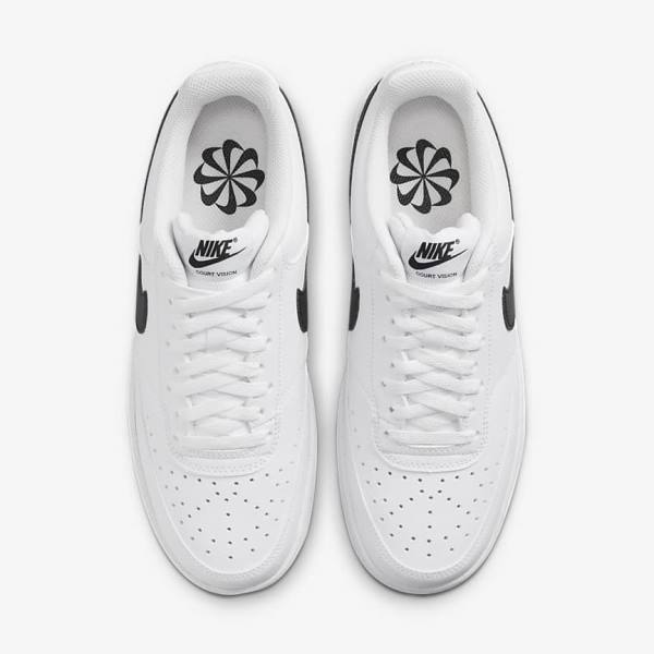 Women's Nike Court Vision Low Next Nature Trainers White / Black | NK294ETN