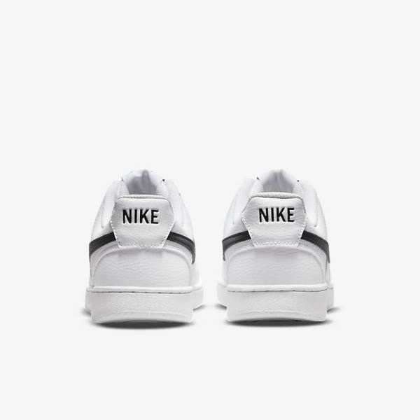 Women's Nike Court Vision Low Next Nature Trainers White / Black | NK294ETN