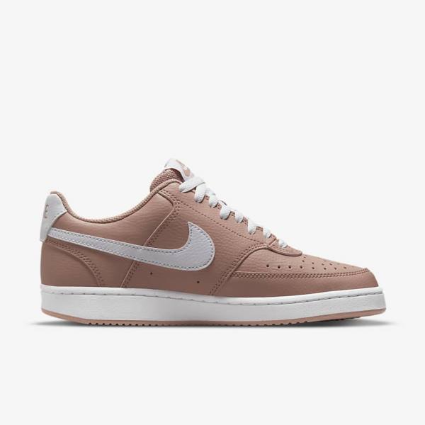 Women's Nike Court Vision Low Next Nature Trainers Rose / Black / White | NK892JGH