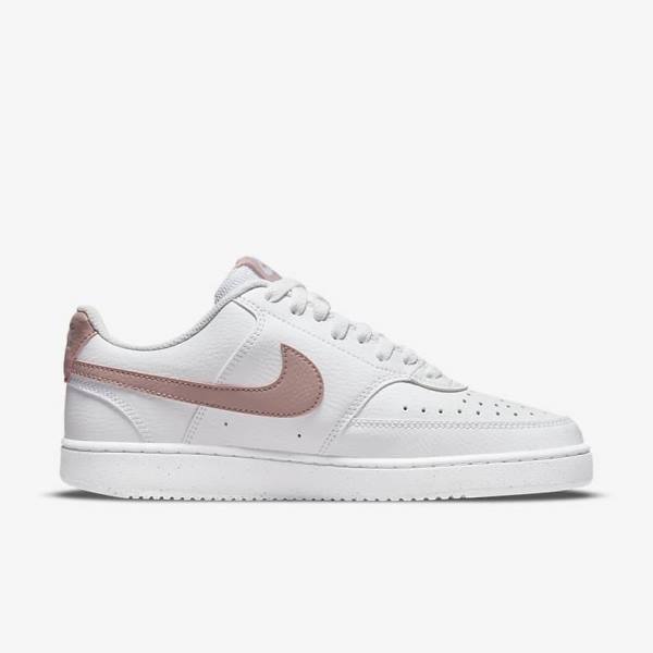 Women's Nike Court Vision Low Next Nature Trainers White / Pink | NK981BDM