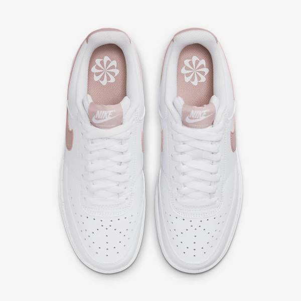 Women's Nike Court Vision Low Next Nature Trainers White / Pink | NK981BDM