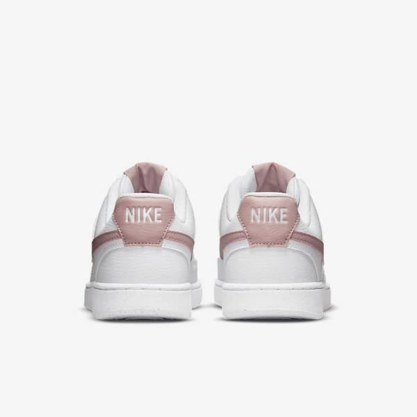 Women's Nike Court Vision Low Next Nature Trainers White / Pink | NK981BDM