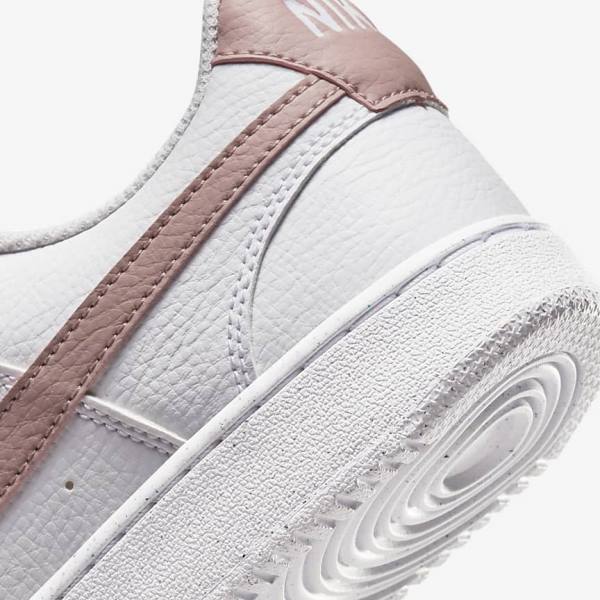 Women's Nike Court Vision Low Next Nature Trainers White / Pink | NK981BDM