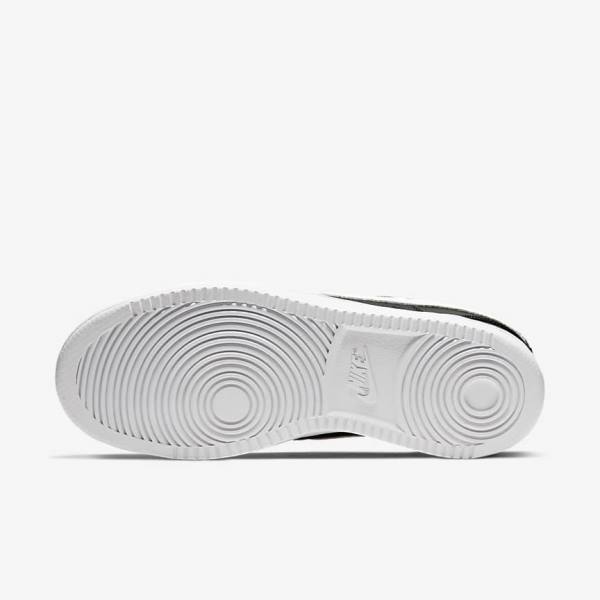 Women's Nike Court Vision Low Trainers Black / White | NK689DGF