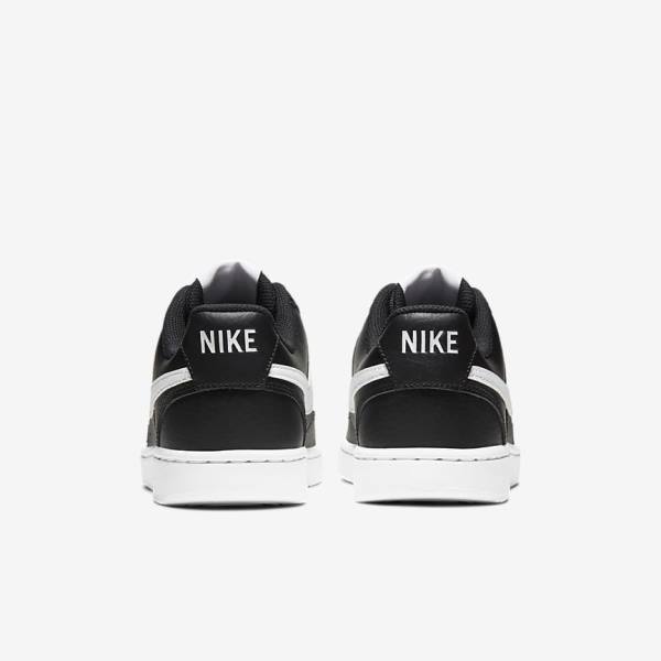 Women's Nike Court Vision Low Trainers Black / White | NK689DGF