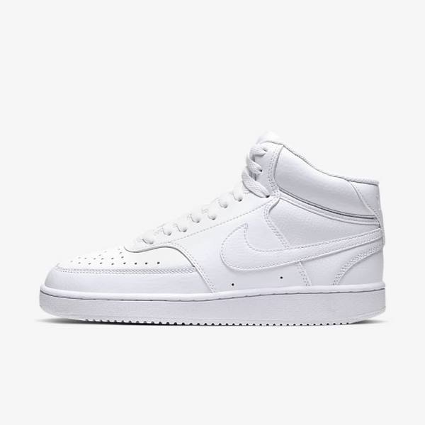 Women\'s Nike Court Vision Mid Trainers White | NK287MJT