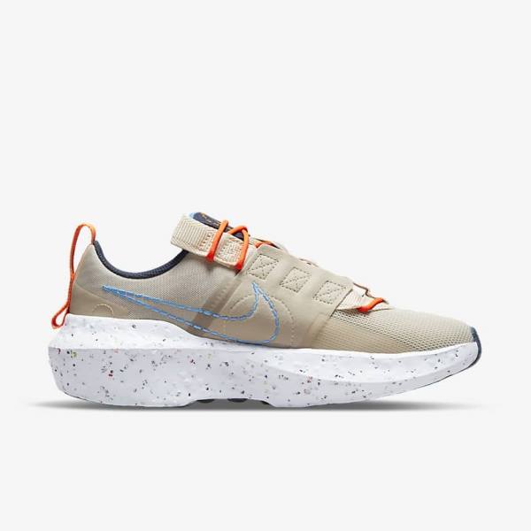 Women's Nike Crater Impact Trainers Cream / White / Light Blue | NK205LCW