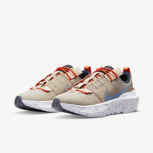 Women's Nike Crater Impact Trainers Cream / White / Light Blue | NK205LCW