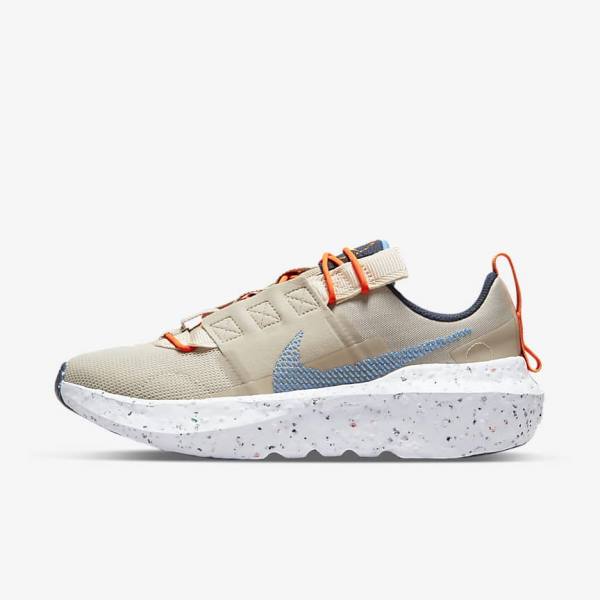 Women\'s Nike Crater Impact Trainers Cream / White / Light Blue | NK205LCW