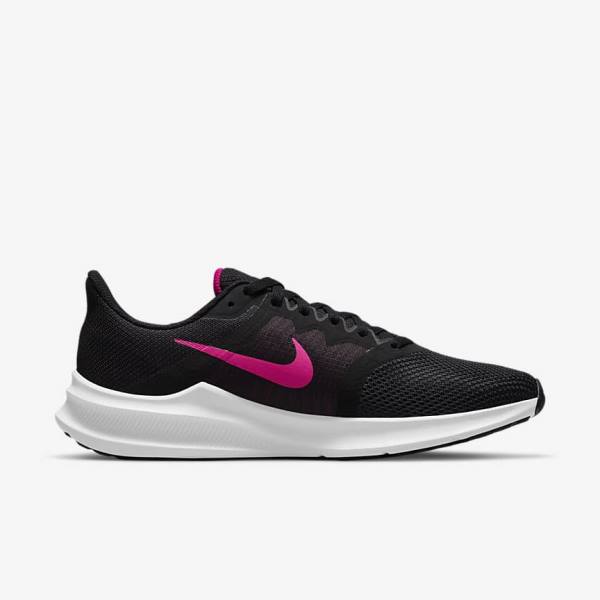 Women's Nike Downshifter 11 Road Running Shoes Black / Dark Grey / White | NK346ARK