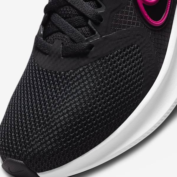 Women's Nike Downshifter 11 Road Running Shoes Black / Dark Grey / White | NK346ARK