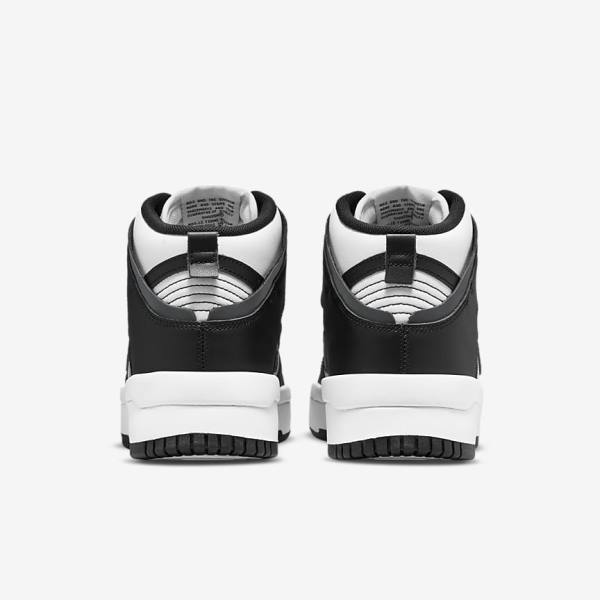 Women's Nike Dunk High Up Trainers White / Dark Grey / Black | NK093GQV