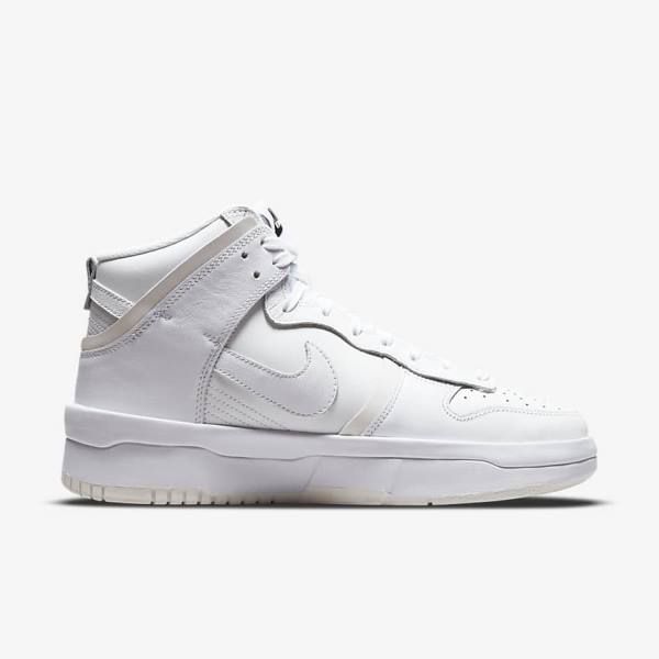 Women's Nike Dunk High Up Trainers White / Black / White | NK478BGO