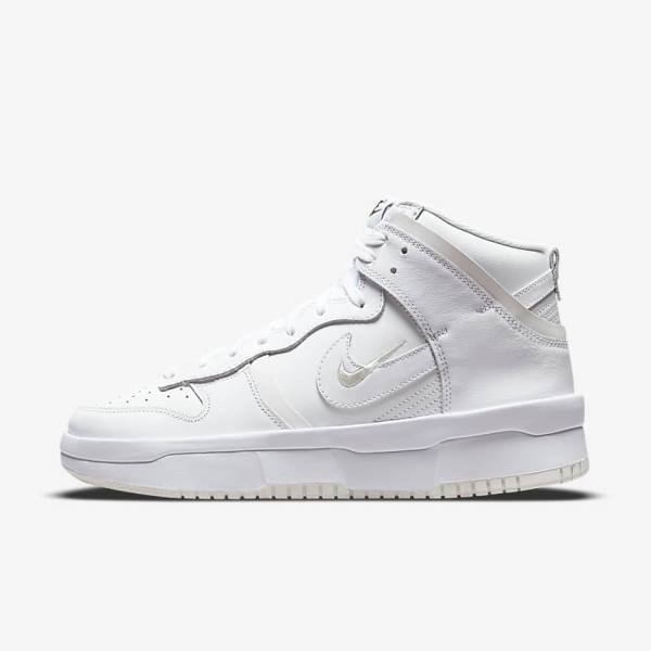 Women\'s Nike Dunk High Up Trainers White / Black / White | NK478BGO