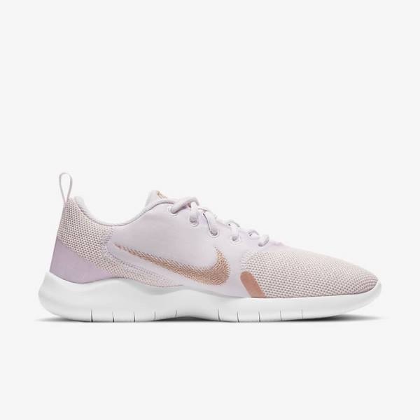 Women's Nike Flex Experience Run 10 Road Running Shoes Light Purple / White / Metal Red Brown | NK012HXU