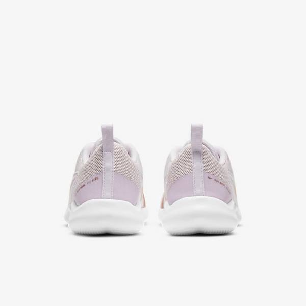 Women's Nike Flex Experience Run 10 Road Running Shoes Light Purple / White / Metal Red Brown | NK012HXU