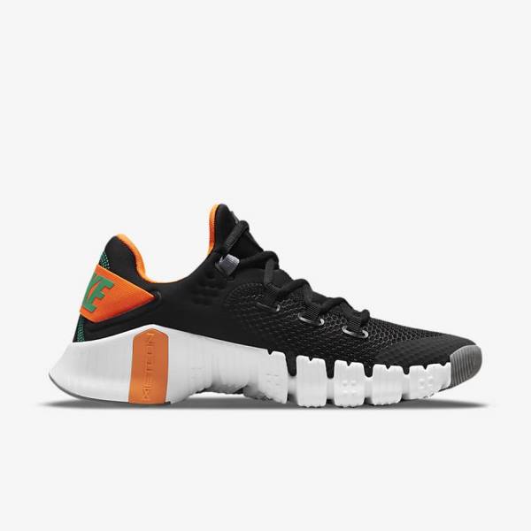 Women's Nike Free Metcon 4 Training Shoes Black / Orange / White / Turquoise | NK816ITF