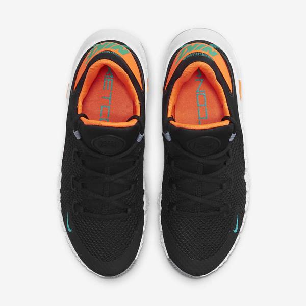 Women's Nike Free Metcon 4 Training Shoes Black / Orange / White / Turquoise | NK816ITF