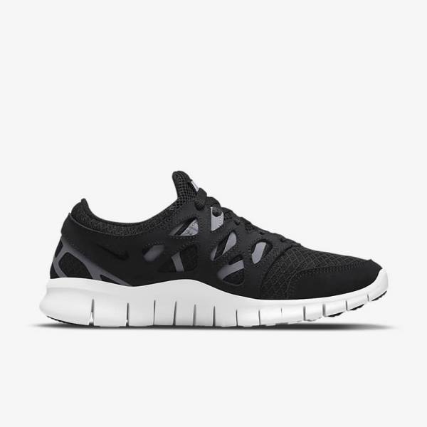 Women's Nike Free Run 2 Trainers Black / Dark Grey / White | NK627UKS