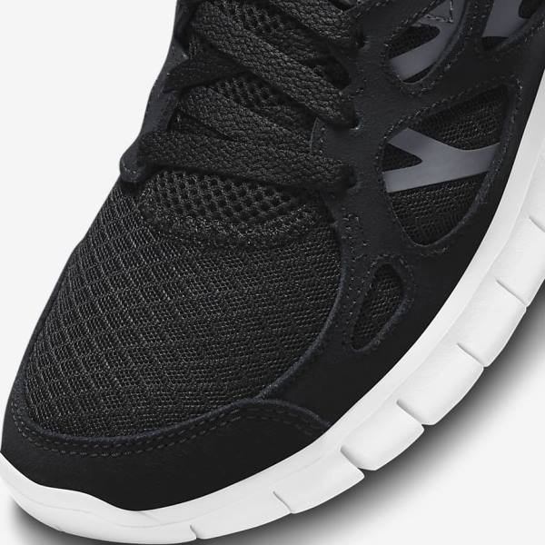 Women's Nike Free Run 2 Trainers Black / Dark Grey / White | NK627UKS