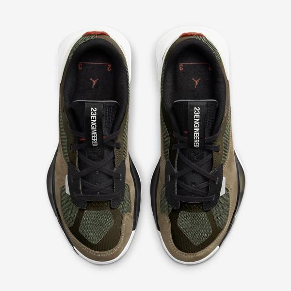 Women's Nike Jordan Air 200E Trainers Olive / White / Brown / Red | NK735XKY