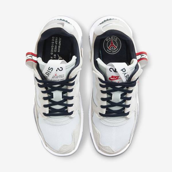 Women's Nike Jordan MA2 Paris Saint-Germain Trainers White / Red / Black / Navy | NK513WQX