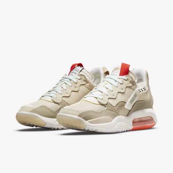 Women's Nike Jordan MA2 Trainers Khaki / Red | NK473IMU