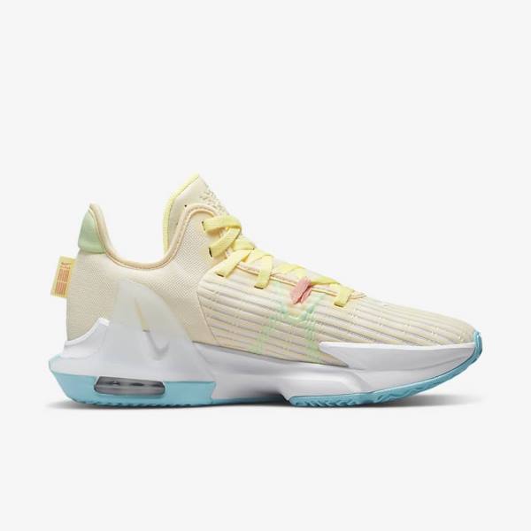 Women's Nike LeBron Witness 6 Basketball Shoes Green / Blue | NK856XSA