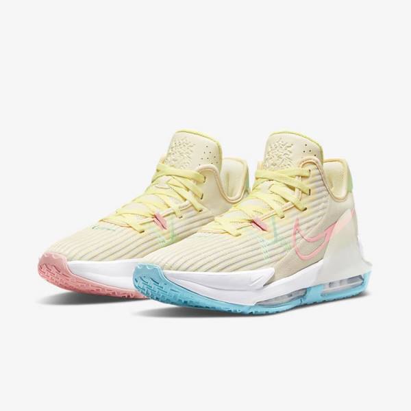 Women's Nike LeBron Witness 6 Basketball Shoes Green / Blue | NK856XSA