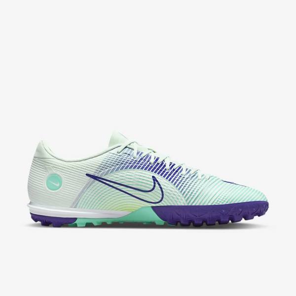 Women's Nike Mercurial Dream Speed Vapor 14 Academy TF Turf Football Shoes Green / Purple / Green | NK907PNS