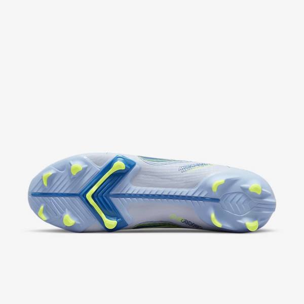 Women's Nike Mercurial Superfly 8 Academy MG Multi-Grounds Football Shoes Grey / Light Blue / Dark Blue | NK076FWK