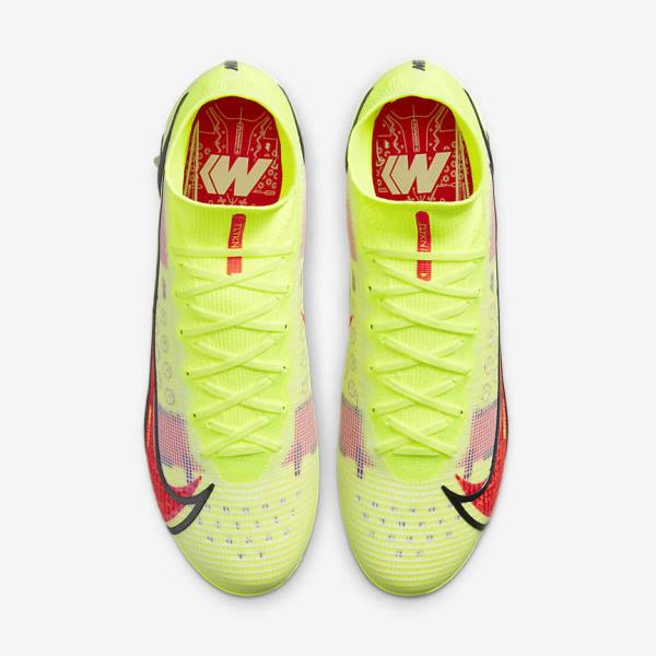 Women's Nike Mercurial Superfly 8 Elite SG-Pro AC Soft-Ground Football Shoes Black / Light Red | NK347ABN