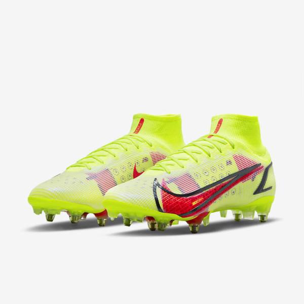 Women's Nike Mercurial Superfly 8 Elite SG-Pro AC Soft-Ground Football Shoes Black / Light Red | NK347ABN