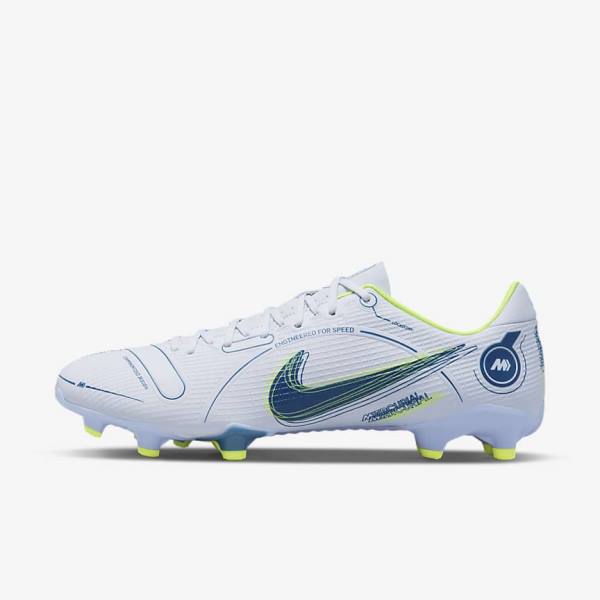 Women\'s Nike Mercurial Vapor 14 Academy MG Multi-Ground Football Shoes Grey / Light Blue / Blue | NK296ADH