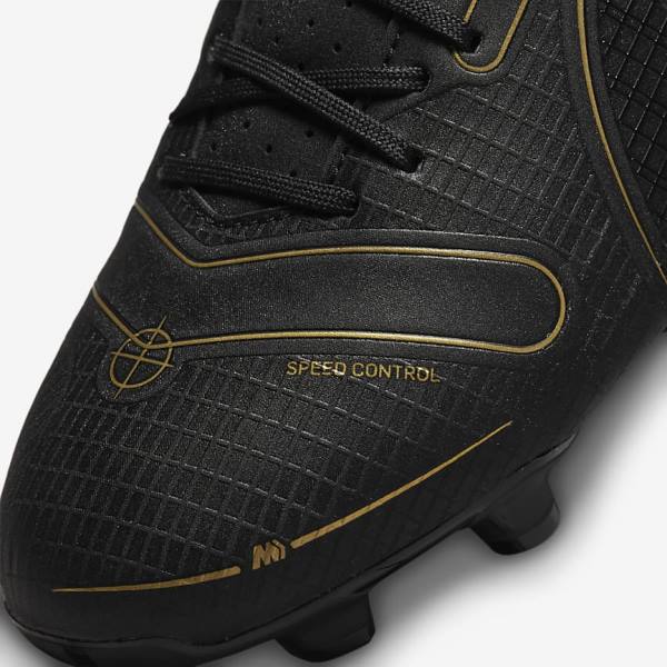 Women's Nike Mercurial Vapor 14 Academy MG Multi-Ground Football Shoes Black / Metal Silver / Grey / Metal Gold | NK907WGD