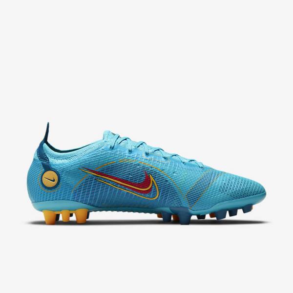 Women's Nike Mercurial Vapor 14 Elite AG Artificial-Grounds Football Shoes Blue / Orange | NK643JGH