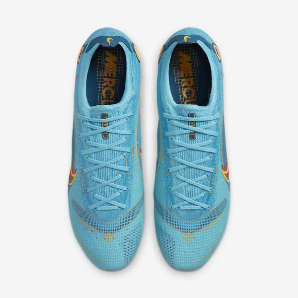 Women's Nike Mercurial Vapor 14 Elite AG Artificial-Grounds Football Shoes Blue / Orange | NK643JGH