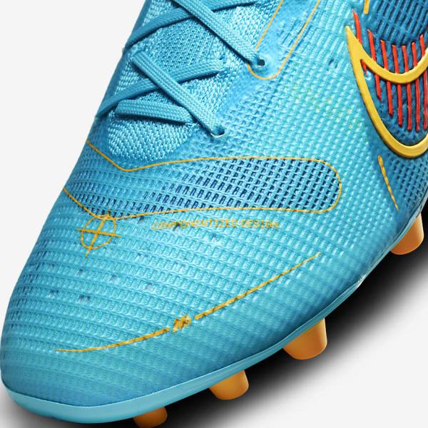 Women's Nike Mercurial Vapor 14 Elite AG Artificial-Grounds Football Shoes Blue / Orange | NK643JGH