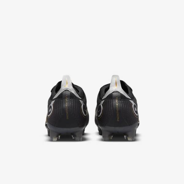 Women's Nike Mercurial Vapor 14 Elite FG Firm-Grounds Football Shoes Black / Metal Silver / Grey / Metal Gold | NK124NYK