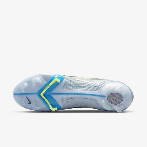 Women's Nike Mercurial Vapor 14 Elite FG Firm-Grounds Football Shoes Grey / Light Blue / Blue | NK427KMP